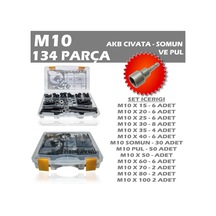 134 Parça M10 Akb Civata Seti + 17 Somun Adaptörü