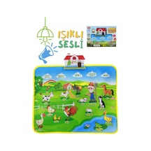 Dokunmatik Sesli Işıklı Çiftlik Halısı Bebek Aktivite Halısı Pilli, 40x60 Cm