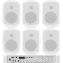 Luxury, Üst Segment 6 Hoparlör 1 Anfi Mağaza Ses Sistemi, Kafe Ses Sistemi, Cami Ses Sistemi, Restorant Ses Sistemi, Profesyonel Ses Ve Ananos Sistemi