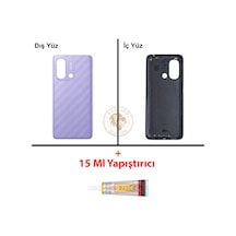 Xiaomi Redmi 12c Lavanta Moru Arka Pil Kapağı Batarya Kapağı Lazer Kesim + B-7000 Yapıştırıcı Çok Renkli