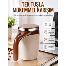 Usb Şarjlı Elektrikli Karıştırıcı Kupa Sıcak & Soğuk İçecekler İçin - 4997 Çok Renkli