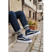 Fort Vespa Noka Rahat Anatomik Erkek Keten Ayakkabı Sneaker Ayakkabı Lacivert