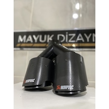Akrapovic Karbon Egzoz Ucu Çift Çıkış 100mm Sol --mayukdizayn--