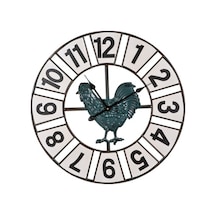 Vitale Farm Metal Duvar Saati 69X69 Cm Ak.Eq0058 Çok Renkli