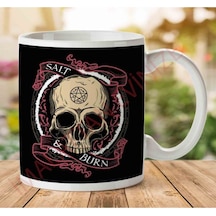 1-2157 Supernatural Salt And Burn Skulljpeg İki Tarafı Baskılı Kupa Bardak.jpg Çok Renkli