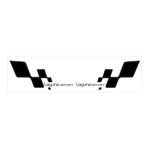 Renault Laguna İçin Uyumlu Aksesuar Sport Bayraklı Sticker Set 2 Adet