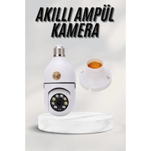Akıllı Kamera Wifi Kamera Duylu Ampul Görünümlü 360 Derece Dönebilen Ev Kamerası -