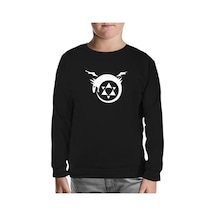 Fullmetal Alchemist Siyah Çocuk Sweatshirt Siyah