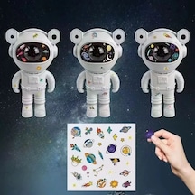 Ers Stickerlı,kumandalı Astronot Model Gece Lambası Çok Renkli