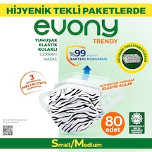 Tr Elastik Kulaklı Trendy Maske Tekli Paketlenmiş 80 Adet