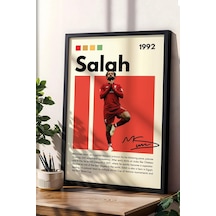 Muhammed Salah Çerçeveli Tablo - Dekoratif Çerçeveli Futbolcu Poster Tablo