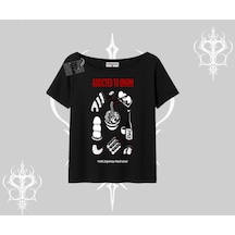 Tarzsokak Kayık Yaka Tshirt Japon Mutfağı Umami Temalı Baskılı Siyah
