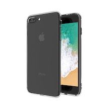 Newface Apple Uyumlu iPhone 8 Plus Kılıf Deluxe 2mm Şeffaf Silikon Şeffaf