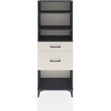 Arges Dolap 3 Raflı 2 Çekmeceli 60x30x163 Antrasit-aytaşı Antrasit