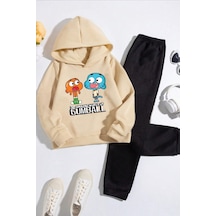 Uyguntarz Çocuk Gumball Eşofman Takımı Bej