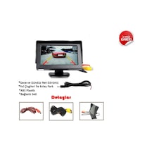 Kameralı Park Sensörü Geniş Ekran 4.3" Düz Ekran