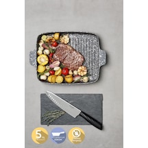 Emsan Perge Döküm Izgara Tavası 30 x 25 CM