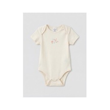 Lc Waikiki Alıta Cıty Farkıyla Lcw Baby Ekru Çiçekli Kız Bebek Çıtçıtlı Body Ekru - 931393650 Ekru