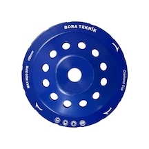 Bora Teknik Çift Sıra Elmas Çanak - Beton Taş Yüzey Silme Temizleme Diski 180 Mm