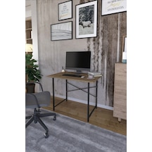 Metal Ayaklı Çalışma Masası  Ofis Masası Atlantik Çam 60 x 90 CM Atlantik Çam