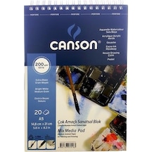 Canson A5 Üstten Spiralli Fıneface Çok Amaçlı Resim Blokları 200