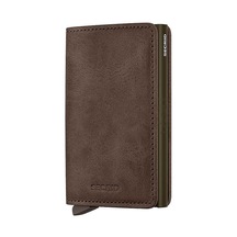Secrid Slimwallet Vintage Kartlık Cüzdan, Koyu Kahve Çok Renkli