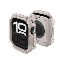 Apple Watch 46mm Seri 11/10 İle Uyumlu Kılıf Rugged Armor 2 Dune Beige - Acs10502 Çok Renkli
