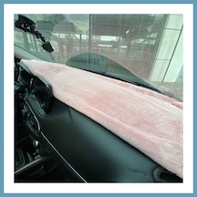 Bezos Yumuşak Tüylü Oto Torpido Bagaj Üstü Örtü Peluş Halı Pudra Pembe 130x40cm Mbt06 Standart