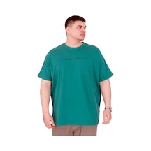 Mode Xl Büyük Beden Erkek T-shirt Bisiklet Yaka Freedom U25033 Nefti Nefti