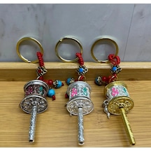 Metal Feng Shui Şans Çarkı Anahtarlık Model 1 Çok Renkli