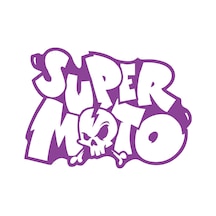 Super Moto Sticker 17x17 Cm Mor