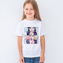 Blackpink Baskılı Unisex Çocuk Tişört T-Shirt Mr-11 Beyaz