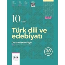 Eis 10.sınıf Türk Dili Edebiyatı Ders Anlatım Föyü 38 Föy