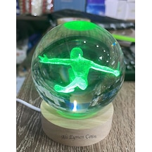 Büyük Boy Işıklı Ahşap Kaideli Spider Man Temalı Cam Küre 8cm