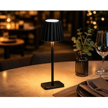 Merida Şarjlı Led Masa Lambası / 3 Renk 3000k-4500k-6000k Dimmer Ayarlı / Dokunmatik / Kablosuz / Type-c Şarjlı Çok Renkli