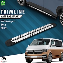 S-dizayn Vw Transporter T6.1 Uzun Şase Trimline Gri Yan Basamak 255 Cm 2019-2025