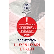 Hijyen Etiketi Sticker Kuşe 96 Adet Kırmızı Cayma Hakkı Etiket 3