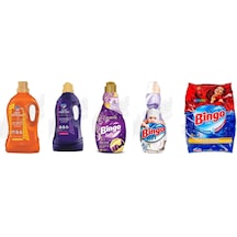Bingo Giysi Şampuanı 3lt + Giysi Şampuanı 3 L + Soft Yumuşatıcı 1440 Ml + Soft + Renkli Ler 6 Kg 5'li Set Diğer