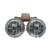 Dı Dıt Korna 12v Roleli Super Ton Büyük 13mm Nikel Set / Ssko64