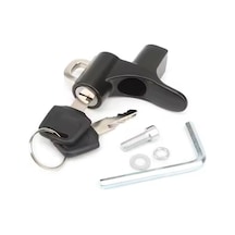 Scooter Uyumlu Kask Kilidi + Askı Aparatlı - İthal Nikel