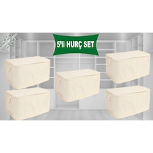 Yastık Hurcu 5li Set Tela Dayanıklı Malzeme Çok Amaçlı Döşek Yastık Hurcu 70x45x35 Tela Bej Diğer