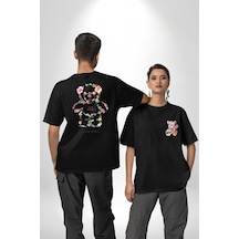 Sadece Yaşamak Siyah Oversize Unisex Ön Ve Sırt Baskılı Tişört Siyah