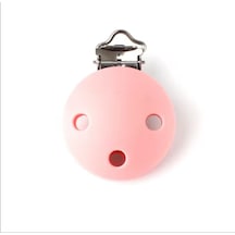 Abarta Ahşap Emzik Askısı Klipsi Uzunluk 5 CM Çap 3.5 CM 1 Adet Açık Pembe