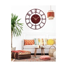 Kırmızı Latin Dekoratif Duvar Saat Kırmızı