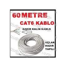 Ncpline 60 M Internet Kablosu Cat6 Modem Pc Arası + Plus