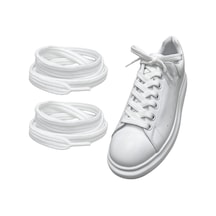 İpekbazaar Exclusice 120 Cm Yassı Spor Ayakkabı Bağcığı, Çift Katmanlı Örgülü Sneakers Bağcık, 1 Çift 001