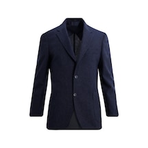 Uki İndigo Mono Yaka Klasik Ceket Indıgo