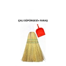 Anadolu Ot Çalı Yer Süpürme El Fırçası Ve Plastik Faraş Seti