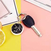 Zore Airtag 03 Uyumlu Silikon Anahtarlık-siyah