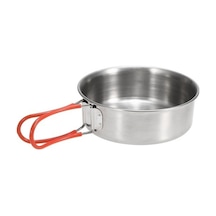 Bloomnest Açık Hava Kamp Mutfağı İçin 2 Adet Paslanmaz Çelik Kase Metalik, Küçük Boy Metalik